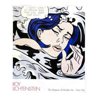 Roy Lichtenstein: "I Don't Care! I'd Rather Sink Than Call Brad for Help!" Original X-Large Silkscreen MoMA Poster For Sale
