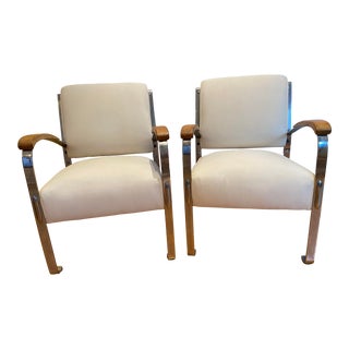 Art Deco Ocean Liner Club Chairs - a Pair For Sale