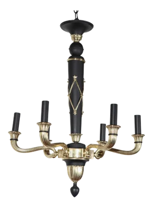 French Regency Revival Style Chandelier