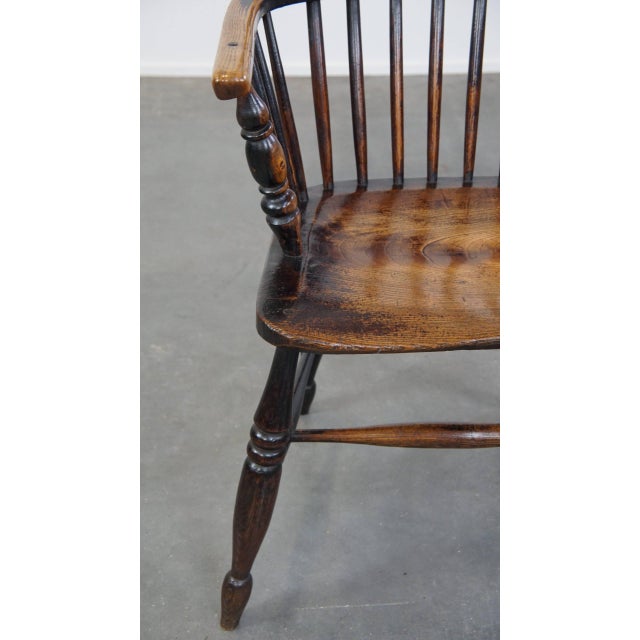 Antique Wooden Stick Back Windsor Chair For Sale - Image 10 of 13