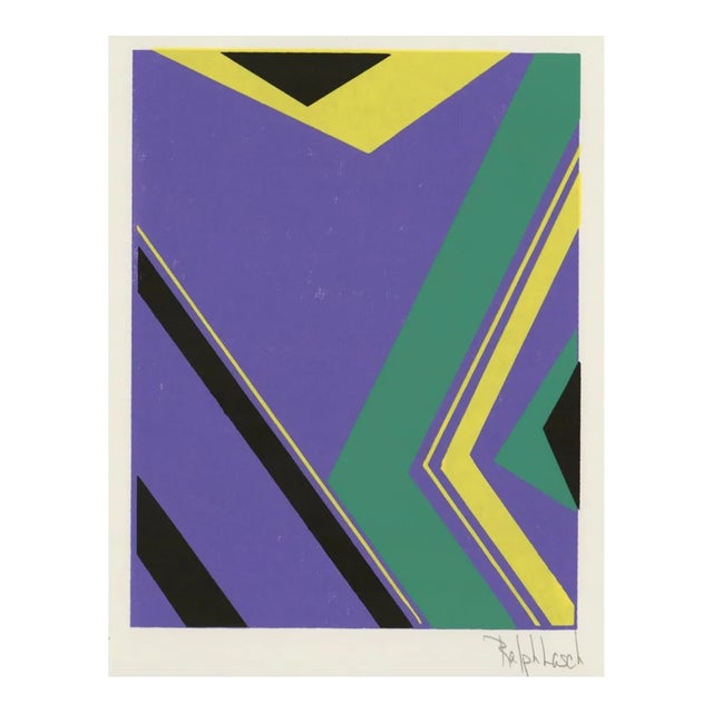 1990s Lasch Geometric Serigraph For Sale