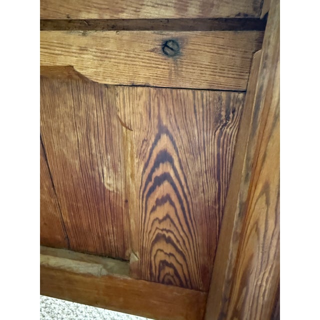 This antique pine pew bench would be fabulous in a cottage mud room, foyer or on a porch. It really could be used anywhere...