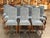 Wood Bespoke Blue Velvet + Oak Wood Dining Chairs, Set of Twelve For Sale - Image 7 of 12
