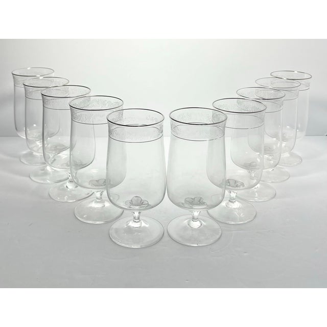 American 1970s American Lenox “Moonspun” Iced Tea Glasses - Set of 10 For Sale - Image 3 of 6