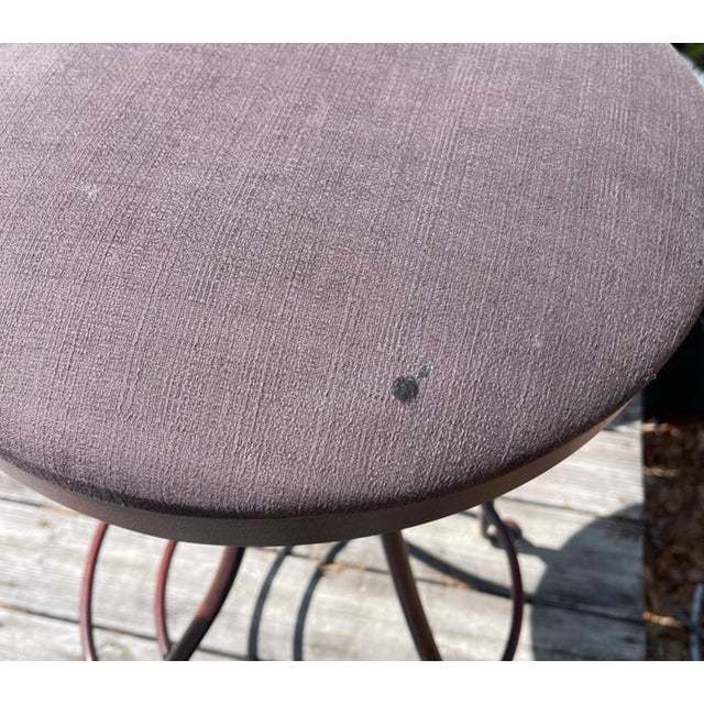 Metal Charleston Forge Patinated Wrought Iron Swivel Counter Bar Stools, Set of 3 For Sale - Image 7 of 12