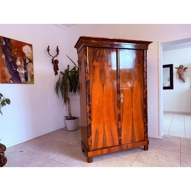 Antique Biedermeier Hall Wardrobe For Sale - Image 3 of 18