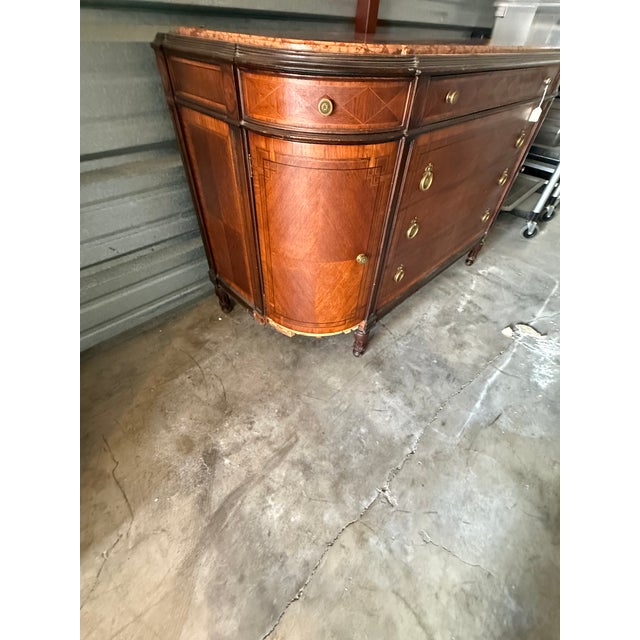 Late 19th Century French Belle Époque Louis XV Revival Bombe Marble-Top Chest For Sale - Image 4 of 18