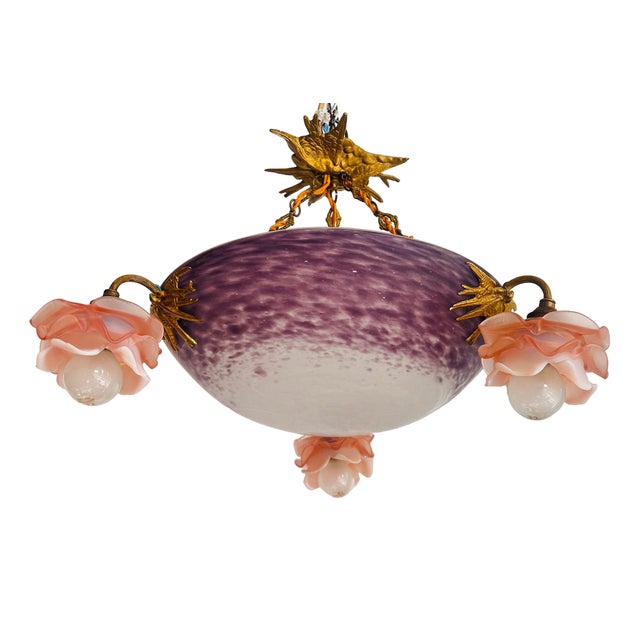 Antique Purple Chandelier For Sale