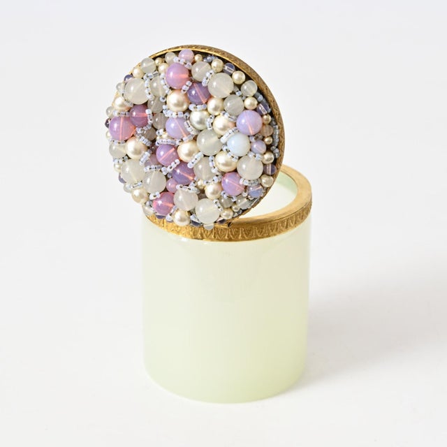 Italian Opaline Celadon Glass Box by Vincenzo Nason, 1960s For Sale - Image 9 of 11