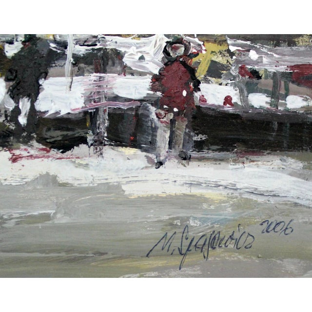 Magdalena Spasowicz, Landscape (New Town), Acrylic on Cardboard, 2006 For Sale - Image 3 of 6