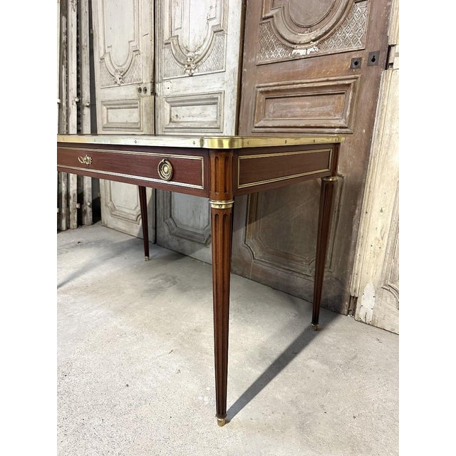 Small Louis XVI Style Flat Desk or Writing Table, 1950s For Sale - Image 4 of 13