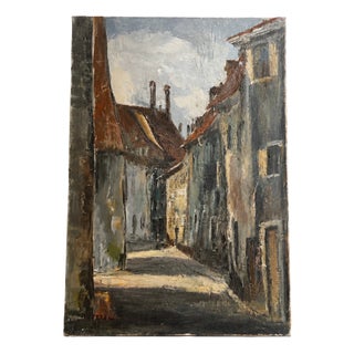 Alfred Usselmann, Chemin en Alsace, 1968, Oil on Canvas, Framed For Sale