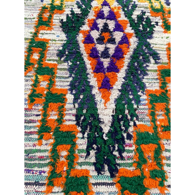 Mid-Century Modern 1980's Colorful Berber Azilal Rug For Sale - Image 3 of 10