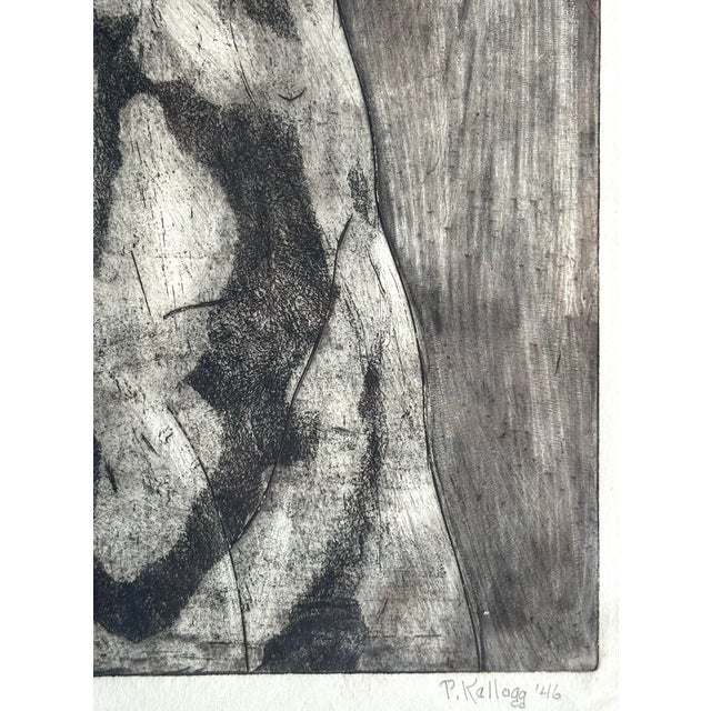 Paper Phillip Newton Kellogg Original Pencil Signed 1946 Cubist Nude Print For Sale - Image 7 of 7