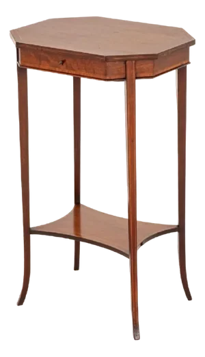 Regency Revival Side Sewing Table in Mahogany, 1880s
