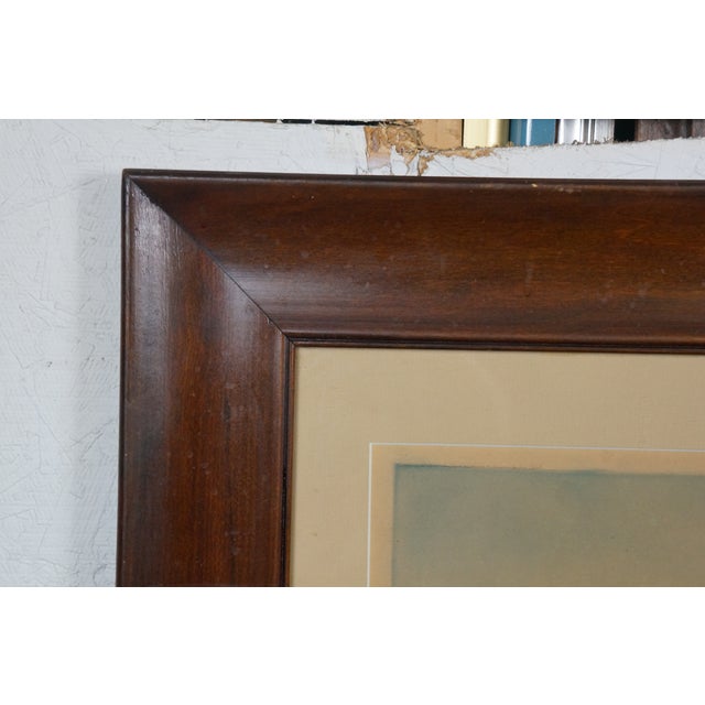 Antique 1890 Ernest C Rost New England Farmhouse Landscape Etching 42" For Sale - Image 12 of 13