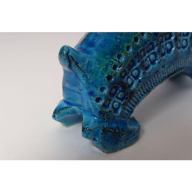 Italian Bitossi Rimini Blu Ceramic Bunny Rabbit by Aldo Londi for Flavia For Sale - Image 12 of 12