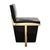 Art Deco "Diamante" Chair With Bronze, Stainless Steel and Tailor Made Leather For Sale - Image 3 of 6