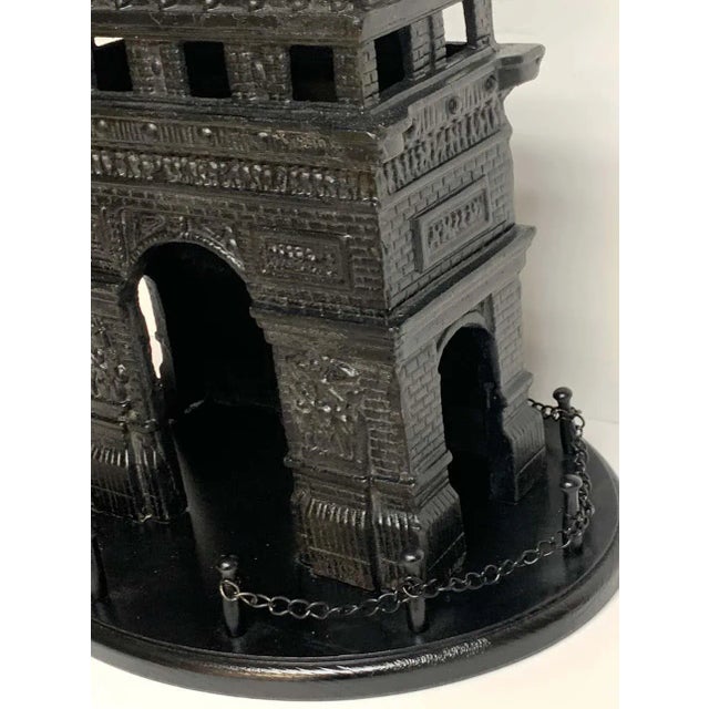 Late 19th Century 19th Century French Grand Tour Iron Model of the Arc De Triomphe For Sale - Image 5 of 13