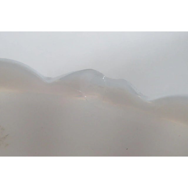 Mid 20th Century White Opaline Milk Glass Footed Urn Vase Pedestal Planter For Sale - Image 5 of 11