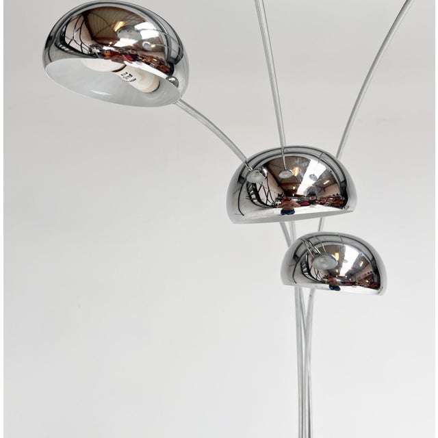 Amazing space age lamp by wofi leuchten from the 1970s. The floor lamp is over 210 cm tall and consists of a metal frame...