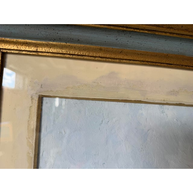 1968 Franco Scuderi Italian Mediterranean Coastal Cityscape Landscape Oil on Plywood Painting, Signed & Framed For Sale - Image 12 of 16