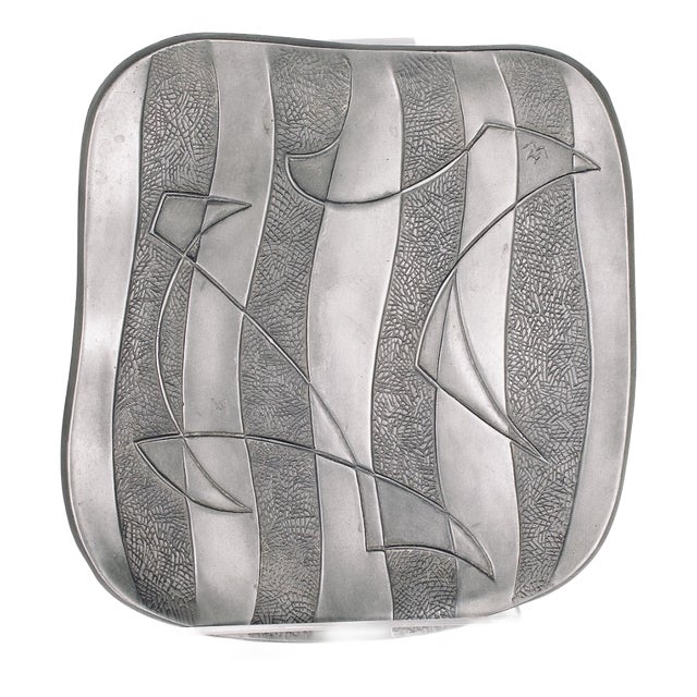 Pewter Trinket Tray by Eva Herbiet & Freddy Wybaux, 1950s For Sale