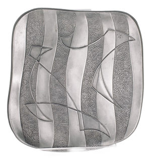 Pewter Trinket Tray by Eva Herbiet & Freddy Wybaux, 1950s
