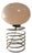 Space Age Design Table Lamp in Opaline Glass Mounted on a Spiral Base by Ingo Maurer for Honsel For Sale