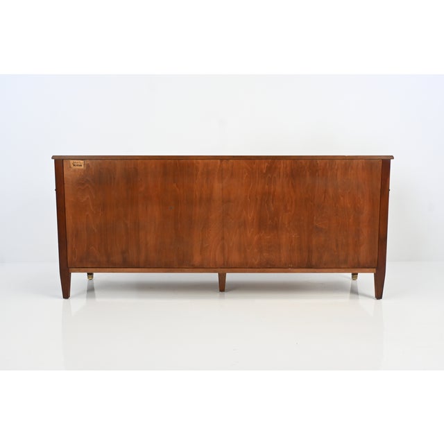 Kindel Furniture Neoclassical Louis XVI Style Cherry Nine-Drawer Dresser For Sale - Image 15 of 17