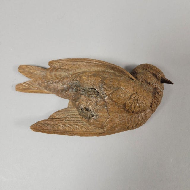 Realism E Lynn Forehand Small Bird Carving Sculpture Figurine For Sale - Image 3 of 9