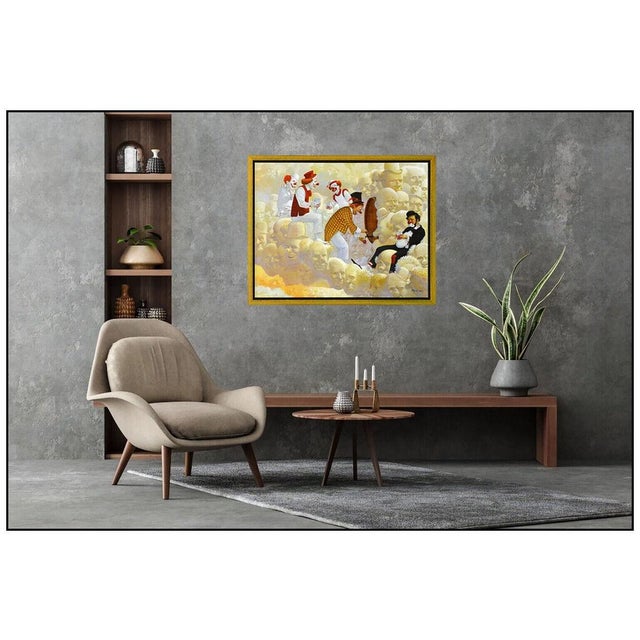 Message us to inquire about custom framing options! (Included for free with every purchase) The artwork here, "Clowns on...