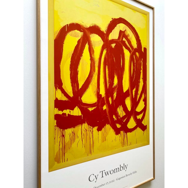 Cy Twombly Abstract Expressionist Lithograph Print Framed