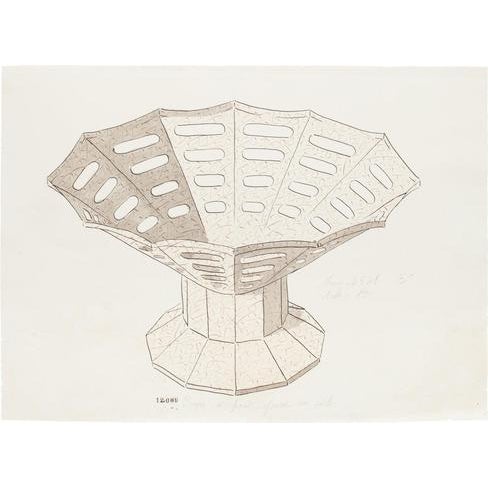 "Cup" is an original China ink and watercolor drawing on ivory-colorated paper by Anonymous French Artist of XIX Century....