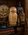 Authentic vintage Soviet-era Russian matryoshka nesting doll set featuring exquisite hand-painted and pyrography-decorated...