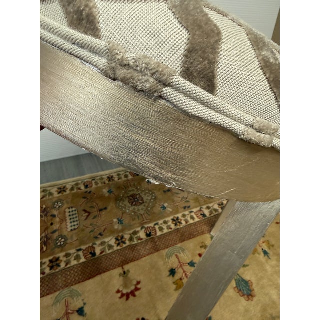 Champagne French Demi-Lune Bench Seat For Sale - Image 8 of 12