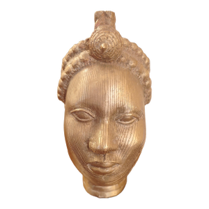 Mid 20th Century Bronze Ife Head Sculpture