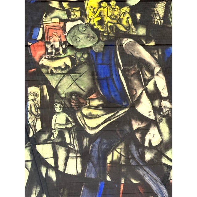 1980s Amp Smit Dutch Modernist Figurative Allegory, Mixed Media on Paper, 1980s For Sale - Image 5 of 14