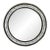 Vintage Round Inlaid Wood Wall Mirror For Sale