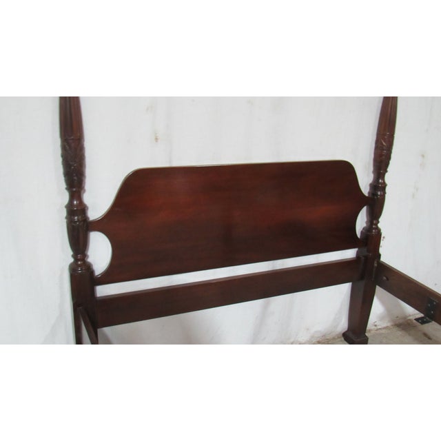 1980s 1980s Drexel Queen Size Poster Rice Bed Mahogany Eighteenth Century For Sale - Image 5 of 9
