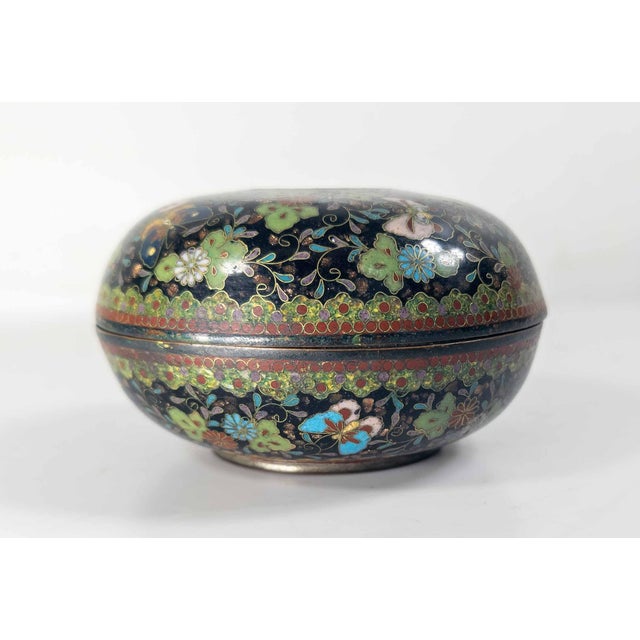 19th Century Japanese Meiji Period Cloisonne Enamel Potpourri or Censer Dish For Sale - Image 4 of 16
