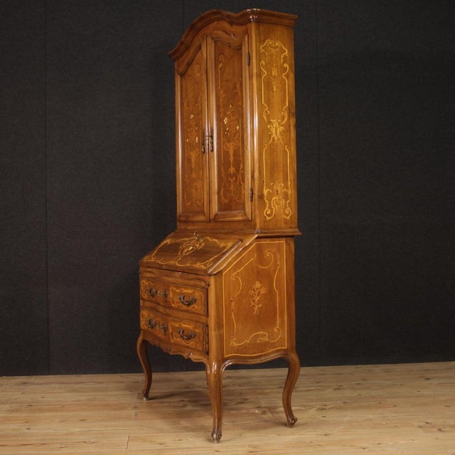 Vintage Italian Inlaid Trumeau, 1960s For Sale - Image 9 of 13