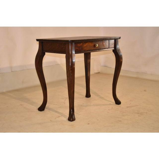 French Oak Side Table With Cabriole Legs, Circa 1900 For Sale In Greensboro - Image 6 of 13