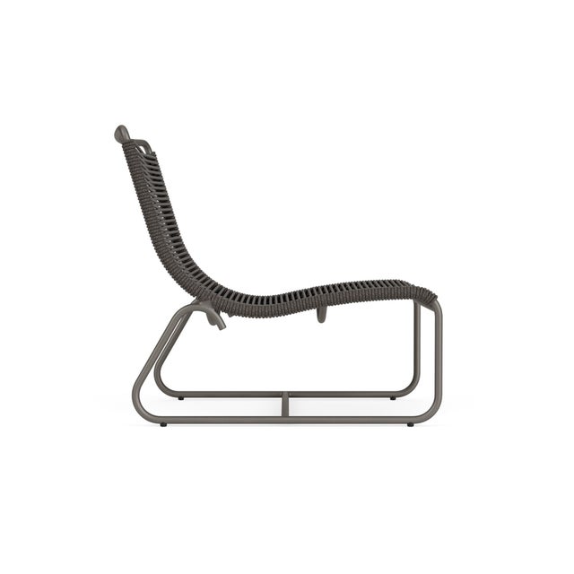 Contemporary Brown Jordan Walter Lamb Aluminum Lounge Chair, Mica frame with Coal fabric For Sale - Image 3 of 12