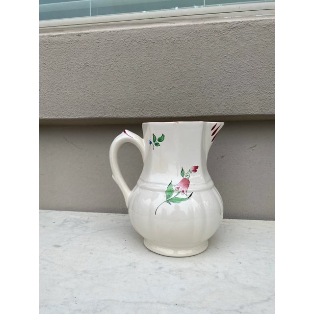 French Faience Pitcher signed KG Luneville circa 1940.