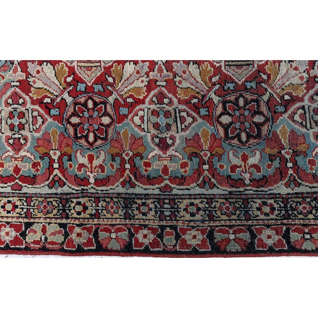 Doris Leslie Blau Amritsar Indian Antique Warm Tan Rug - c. 1910 (Size Adjusted) For Sale - Image 9 of 10