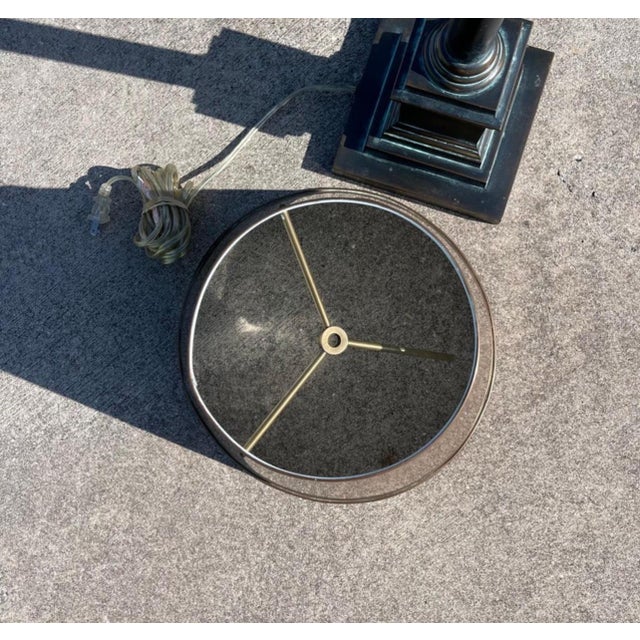 Visual Comforts Patinated Bronze Neo Classical Empire Brass Shade Table Lamps For Sale - Image 10 of 10