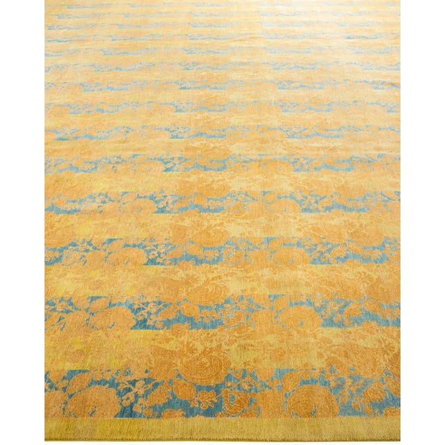 Solo Rugs Mogul Hand-Knotted Area Rug - Green, 11' 9" x 12' 3" For Sale - Image 4 of 8