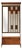 Mid-Century Modern Hallway Coat Rack with Mirror by Alfred Hendrickx for Belform, Belgium, 1940s For Sale