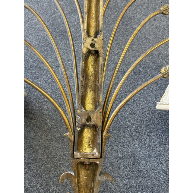 Vintage Large La Barge Hollywood Regency Style Brass 2-Light Wall Sconces - A Pair For Sale - Image 11 of 11